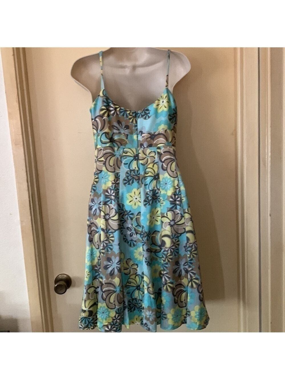 Laundry Shelli Segal Floral Silk Dress size 2 - Picture 4 of 8